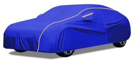 Telo Macchina Copriauto Per Ford Fusion, Copriauto Impermeabile E Coibentato, Garage Esterno In Tessuto Oxford Traspirante E Antivento Con Telone For Auto Con Cerniera(Blue)