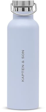 Kapten & Son Gourde Isotherme 750 ml Bleu | Bouteille isotherme étanche & passe au Lave-vaisselle | Gourde Sport, Université & Quotidien | Boissons Chaudes & Froides | Double Paroi Isolée, sans BPA