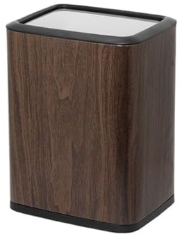 Poubelle Poubelle de Bureau Style rétro Chinois avec Couvercle for Salle Bain et Cuisine poubelles de Cuisine(Bruin)