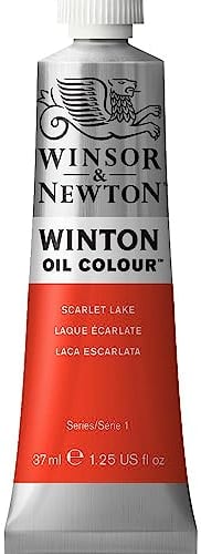 Winsor & Newton 1414603 Winton, feine hochwertige Ölfarbe - 37ml Tube mit gleichmäßiger Konsistenz, Lichtbeständig, hohe Deckkraft, Reich an Farbpigmenten - Scharlachlack