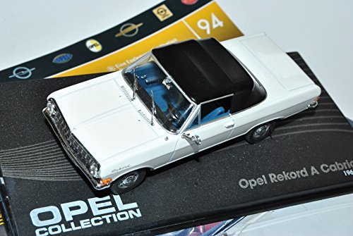 Ixo Opel Rekord A Coupe Weiss Schwarz 1963-1965 Inkl Zeitschrift Nr 94 1/43 Modell Auto