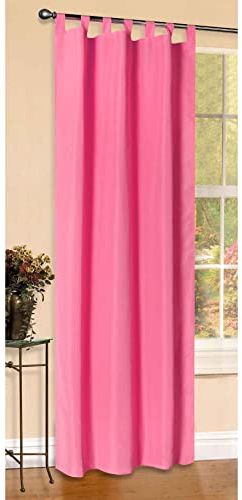 1er Set Vorhang Blickdicht Matte unifarbene Gardine mit Schlaufen. Aus edlem Microsatin Micofaser-Gewebe., 225x140, Pink, 20400