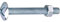 Viswood 601B6060 Boîte de 100 Boulons poêlier Filetage total 6,0 x 60 Acier Zingué Blanc