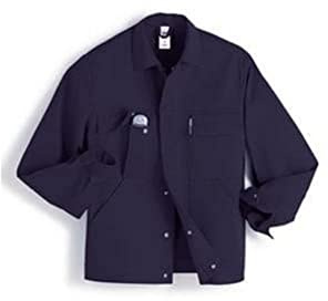 BP Workwear Basic 1485-060-10 Arbeitsjacke - Verdeckte Druckknopfleiste - Reine Baumwolle - Normale Passform - Größe: 24/25 - Farbe: dunkelblau