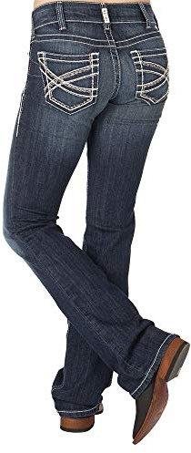 Ariat Women's R.E.A.L. Riding Mid Rise Boot Cut Jean, Marine, 31 Regular
