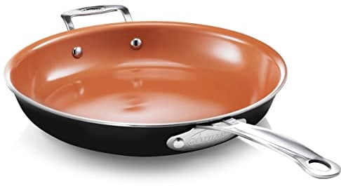 GOTHAM STEEL - Sartén Antiadherente, 12.5 Pulgadas, sartenes de cerámica, sartén para freír, sartén Grande, Apta para lavavajillas