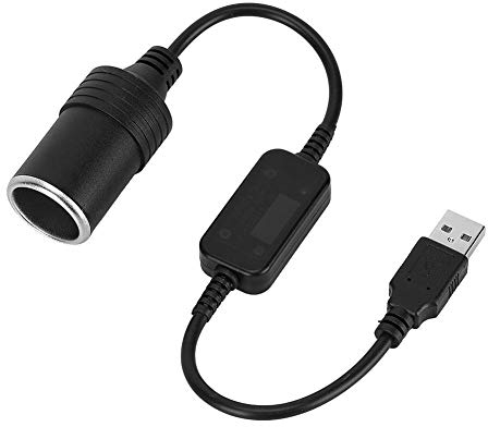 Nikou Adapter Zigarettenanzunder 12V Adapter Auf USB, 5V Auf 12V Auto USB Zigarettenanzünder Konverter Adapter Stecker Auf Buchse