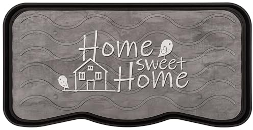 Nicoman Boot Tray Shoe Organiser Soft Rubber Non Slip Washable Multipurpose Container Floor Carpet Protection for Indoor Outdoor - (Sweet Home, Pack of 1)