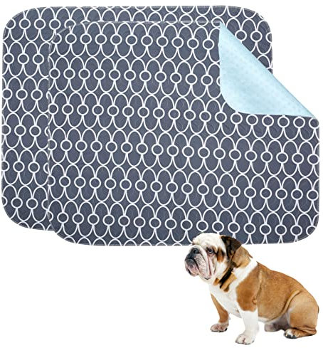 Geyecete Wiederverwendbare welpenunterlagen(2 Stück) PIPI matten für Hunde Waschbare Hundeunterlagen Haustiere Inkontinenzunterlage Puppy Pads Wasserdicht und rutschfest-M