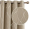Deconovo Ösenvorhang für Schlafzimmer dicke Thermovorhang Kälteschutz Thermogardine Hitzeschutz, Blickdichte Vorhänge, Sonnenschutz Gardinen, 240x140 cm(HöhexBreite), Taupe, 2er Set