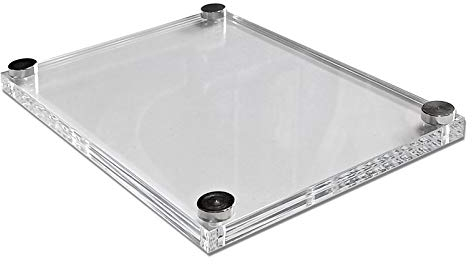 GOYAPRINT Doble Placa de Metacrilato Transparente 29,7x42 cm con Embellecedores Metalicos Marco de Acrílico para Atornillar (A3, 3+3 mm)