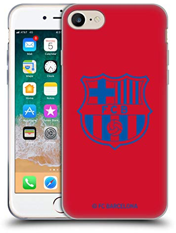 Head Case Designs Offizielle FC Barcelona Rot Wappen Muster Gelhülle [Militärischer Schutzgrad] Kompatibel Mit Apple iPhone 7/8 / SE 2020 & 2022 Und Kompatibel Mit MagSafe
