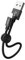 HOCO 25cm CE Certified Fast Charging Cable - Short Round Clip for Long Term Use, Supports Data & Apple CarPlay - Compatible with iPhone 14/13/12/11/Pro/Max/XS/8/7 - Black