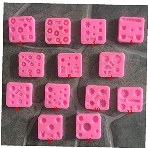 Ruluti Mini Mold Silikonform Miniatur Lebensmittel Süßigkeiten Schmuck Polieren Epoxidfondant Lehmharz