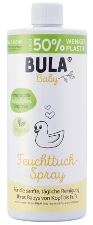 BULA® Baby Nachfüll-Flasche (1 x 750 ml) für Feuchttuch-Spray | nachhaltige Alternative für Feuchttücher | mit Inhaltsstoffen aus natürlichem Ursprung