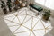rugsx Exklusiv Emerald Teppich Glamour – Stilvoll, Geometrisch Creme/Gold 180x270 cm Modern Teppich für Wohnzimmer