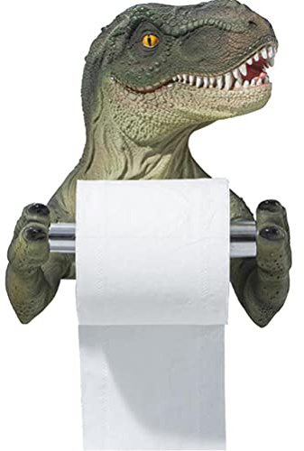 ZHOUJIE Dinosaure 3D Tenant, Dinosaure Tenant Un Rouleau de Papier hygiénique Mural Porte-Papier hygiénique Support de Dinosaure Squelette Salle de Bains Porte-Papier hygiénique tyrannosaure