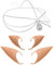 Lusofie Fairy Ears Schmuck Elfenohren Cosplay Fee Elf Ohren Mond Kopf Kette Tiara Retro Kristall Kopfschmuck Elf Ears Haarschmuck Weich Spitz Anime Elfen Ohren Damen Elfenkostüm