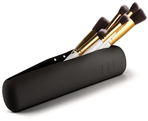 CORNERIA Silikon Makeup Pinsel Halter, Pinsel Kosmetiktasche Portable Reise Make Up Pinsel Tasche, Makeup Pinsel Organizer Schmink Pinsel Makeup Pinsel Aufbewahrung Box Schminktasche