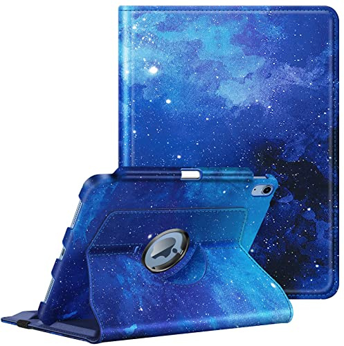FINTIE Rotating Case for iPad A16 11th Gen 11 Inch & iPad 10th Gen 10.9 | 360 Degree Swivelling Protective Stand Cover, Built-in Pencil Holder, Elastic Band, Starry Sky