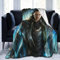 YINGD L-O-Ki Ultraweiche Überwurfdecke, Flanell-Fleece, für alle Jahreszeiten, leicht, für Sofa, Couch, kreative warme Decke, schwarz, 200 cm x 150 cm