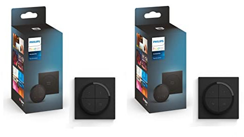 Philips Hue 2 boutons Télécommandes Tap Dial Switch, noir, permettent le contrôle de plusieurs pièces ou une zone