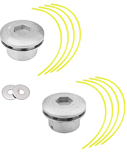 Pamtns 2 Stück Trimmer Kopf Alu Mähkopf Fadenspule Freischneider Zubehör Aluminium Rasentrimmer Kopf Universal Doppelfadenkopf Aluminium Fadenkopf Fadenspule Fadenkopf für Motorsense Rasentrimmer