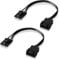 EZDIY-FAB Adapter Cable Compatible with Corsair RGB HUB, Lighting Node CORE, Commander CORE and iCUE Commander CORE XT, Smart RGB Lighting, Compatible with NZXT ARGB AER2 F-Series Fan (2 x 10cm)