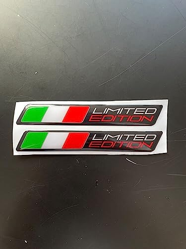 2X Italia Limited Edition Italy Italia 3D Gel Aufkleber Sticker ca 11 x 1,5cm