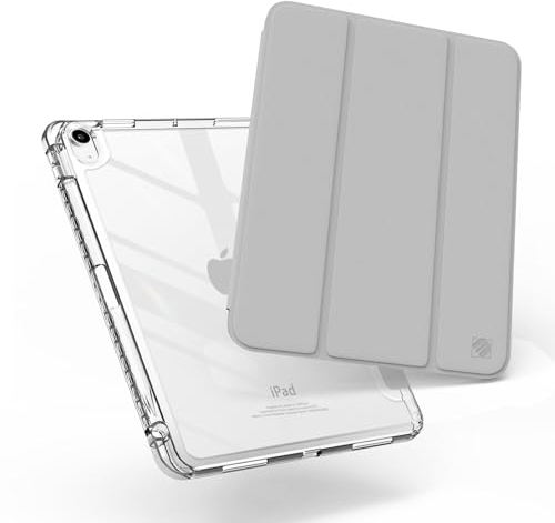 Mcku Bear für iPad Air 5 Hülle 2022, iPad Air 6 Hülle M2 2024 11 Zoll,2022 iPad Air 5. Generation 2022 hülle mit Stifthalter,Transparent Klar Hartschalen Rückseite für iPad Air 6 Gen 2024, grau