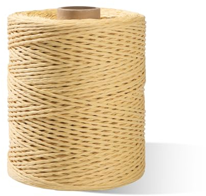 Cuerda de Papel de Rafia Natural Cordel de Papel de Rafia para Decoración de Flores Regalo Craft Scrapbook Manualidades 300m