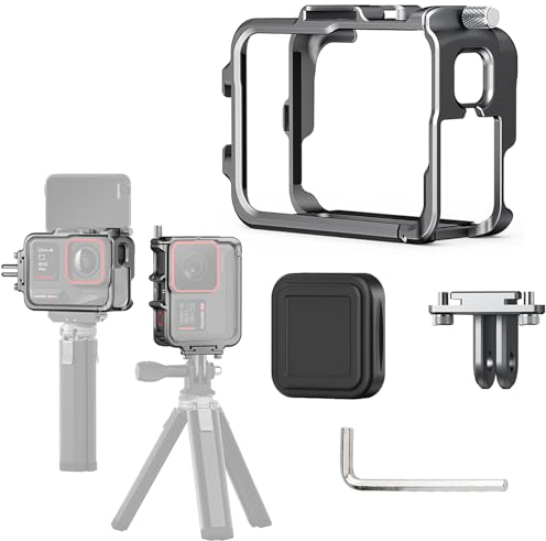 MotuTech Telaio protettivo in metallo per Insta360 Ace Pro2/Pro/Ace kit di estensione per action cam 2 connettori per scarpe fredde supporto montaggio orizzontale e verticale