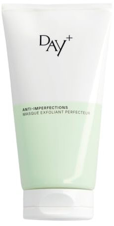 DAY+ DAY + | Peeling-Maske | Anti-Aging-Komplex & Anti-Unreinheiten, Peeling & Reinigend, Peeling | weiche Haut | weißer Ton, Acerola | 84 % natürliche Inhaltsstoffe | Tube 70 ml