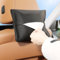POKSRI Auto taschentuchbox Echtes Rindsleder,hangende Tissue Box,Nachfullbox für Papiertucher,Dekor tragbar Serviette Halter Reisen Schreibtisch(schwarz)