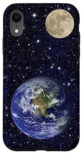 Hülle für iPhone XR Erde Globus Mond Weltraum Sterne Astronomie