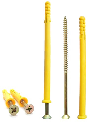 YIYINOE Dübel-Set – Premium Wanddübel mit Schrauben,Universaldübel für zuverlässige Befestigung – Komplettes Dübelsortiment mit 48 M4x100 Schrauben und 48 M6x100 PP-Expansionsrohren