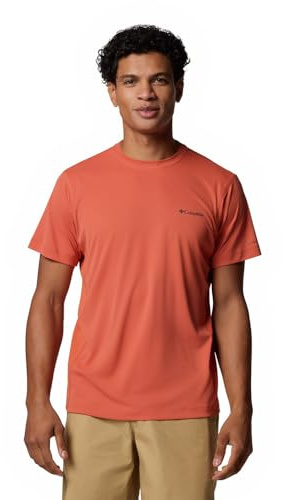 Columbia Men's Zero Rules Light Short Sleeve Crew, Technical Short Sleeve T-Shirt, Tuscan, S