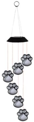 Reykentu Solar LED Lampe Pfoten Druck Solar Hund Haustier Pfotenabdruck Solar IP65 Wasserdicht Hängend