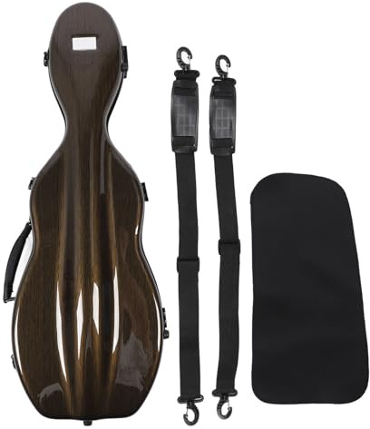 Custodia per Violino, Custodia per Violino Portatile con Guscio Rigido in Fibra di Carbonio con Spallacci Igrometro
