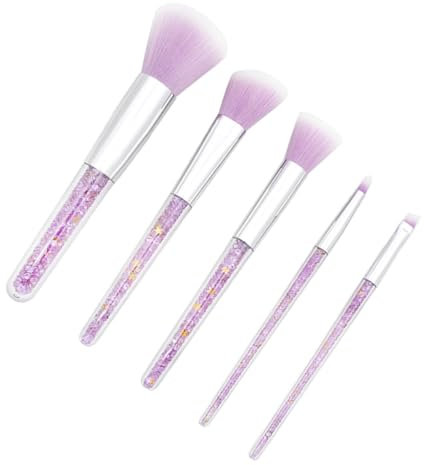 AUTSUPPL Make up Pinselset 5 Stück Kosmetikpinsel Für Damen Dichtes Borstenmaterial Transparenter Griff Professionelles Make up Für Alltag Und Reise