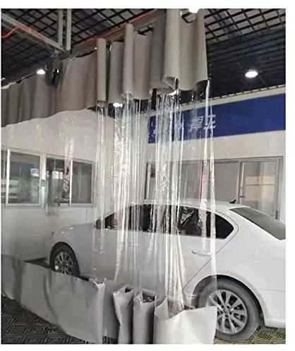 Outdoor Wetterfeste Vorhänge Durchsichtige Kunststoffplane für Terrassen Anpassbare Größe 4x2m Wasserdicht Seitenteile mit Ösen