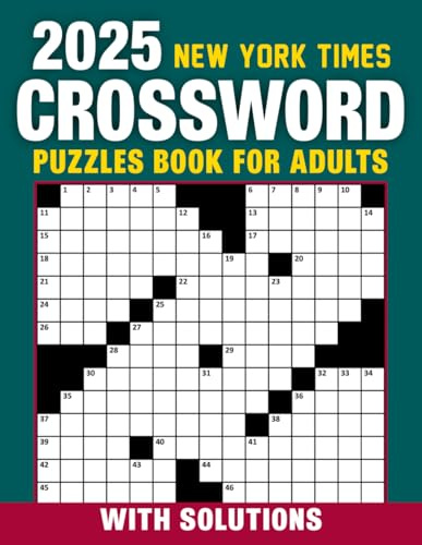 2025 New York Times Crossword Puzzles Book For Adults: Challenging and Fun Puzzles for Brain-Boosting Entertainment