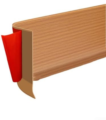 Rodapié flexible de madera de nogal de 10 cm de ancho, PVC, moldura de zócalo de pared para base de pared de piso, kickboard de línea de pie de plástico (amarillo)