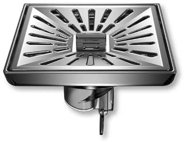 Quadratischer Duschbodenablauf mit abnehmbarer Abdeckung, Gitterrost, Küche, Hotel, Badezimmer, Duschsieb, 1 Stück(C)