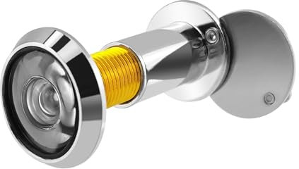 BlingKingdom Judas de porte avec cache d'intimité, 14 mm de diamètre, 35 à 50 mm de long, trou espion de sécurité, judas de porte pour maison, bureau, hôtel (argent)