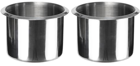 2 Stück Einbau Getränkehalter Edelstahl Becherhalter Pokertisch Kinosofa Drop-in Flaschenhalter für Auto Wohnmobil LKW Boot Yacht