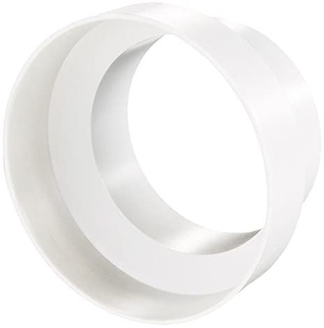 Vents 150mm to 100mm Round Ducting Reducer | 6 To 4 Inch Plastic Connector For Joining Different Round Duct Sizes In Extractor Fan And Ventilation Installations