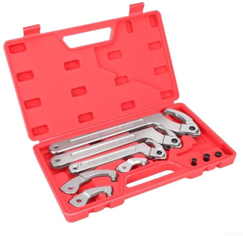 Water Meter Spanner Hook Wrench, Crescent Half Moon Nut Wrench, Shock Absorber Round Nut Removal Tool, Plumbing Spanner for Water Meter Cover Cap Remover