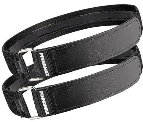 PINNAMAX Sangles pour Porte-vélos avec revêtement antidérapant en Silicone Extra-Large – Lot de 2 Sangles de stabilisation réglables pour Voiture, Fixation Murale, Transport et Rangement