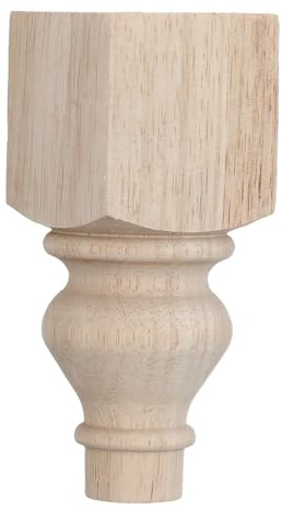Lurrose Holzmöbelfüße Rund 15cm aus Massivholz Gedrechselt Rustikale Sofabeine und Tischbeine im Landhausstil Ersatz für Couchtisch und TV Ständer Wohnzimmermöbel